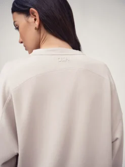 OSIA Cream Modal Crew Neck Sweatshirt