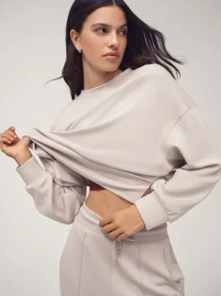 OSIA Cream Modal Crew Neck Sweatshirt
