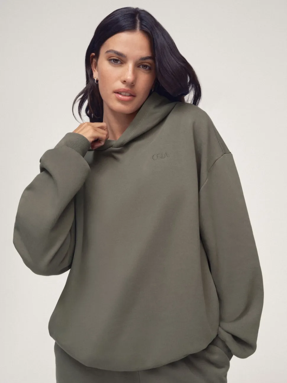 OSIA Olive Green Oversized Hoodie