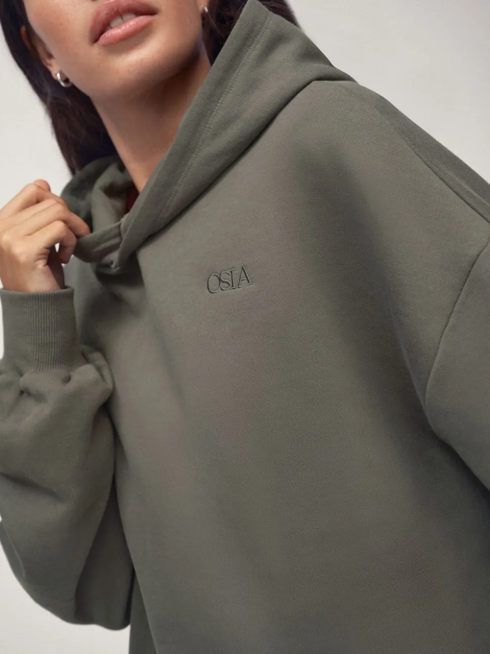 OSIA Olive Green Oversized Hoodie