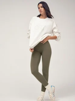 OSIA White Crew Neck Oversized Sweatshirt