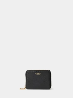 Osprey London Black The Core Small Leather Zip Around Purse