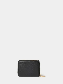 Osprey London Black The Core Small Leather Zip Around Purse