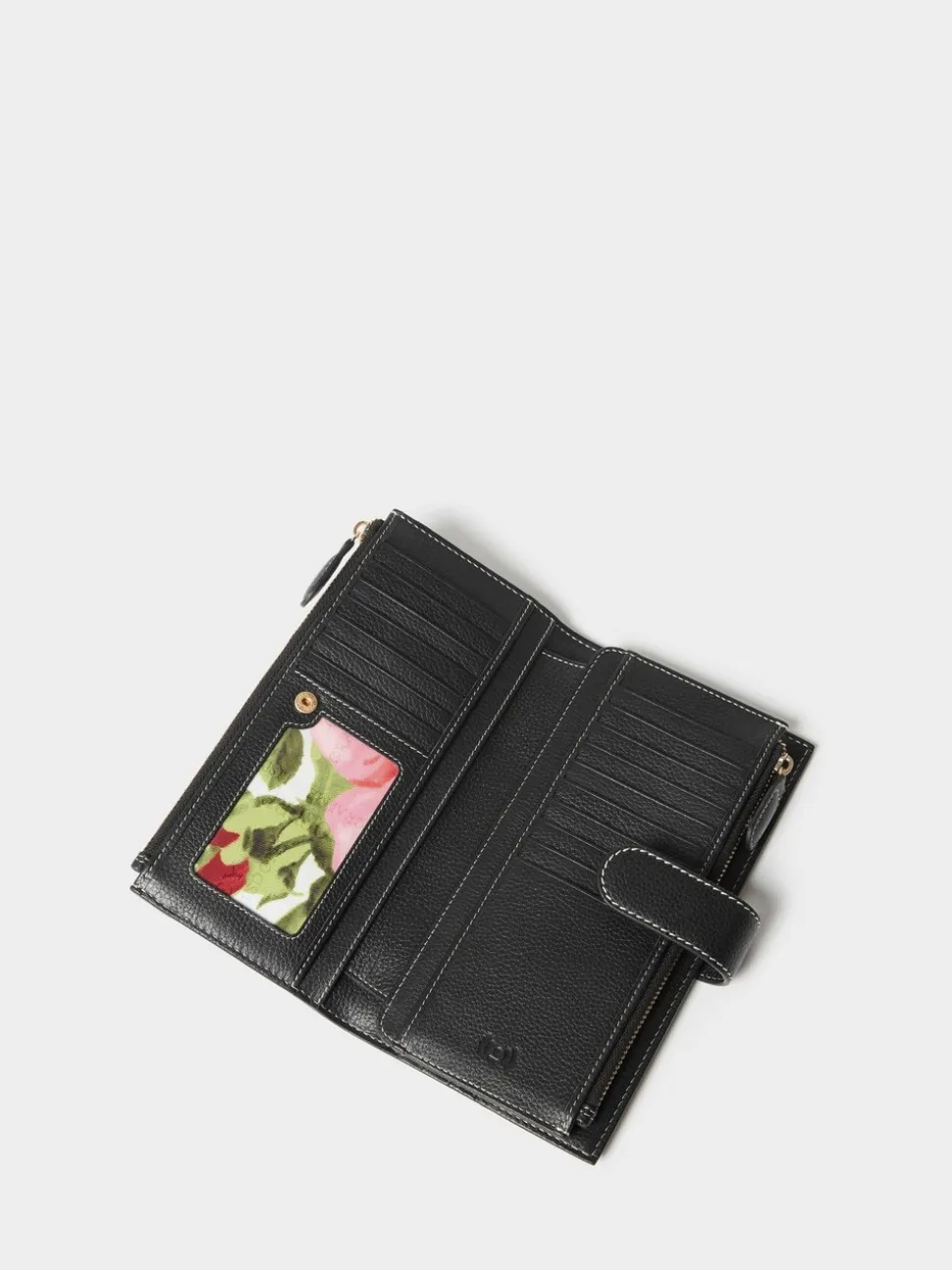 Osprey London Black The Classic Savanna Leather Matinee Purse