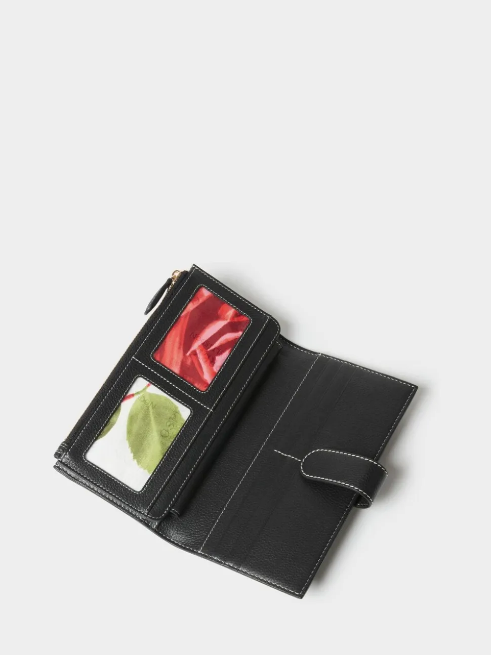 Osprey London Black The Classic Savanna Leather Matinee Purse