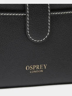 Osprey London Black The Classic Savanna Leather Matinee Purse