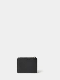 Osprey London Black The Core Medium Leather Zip Matinee Purse