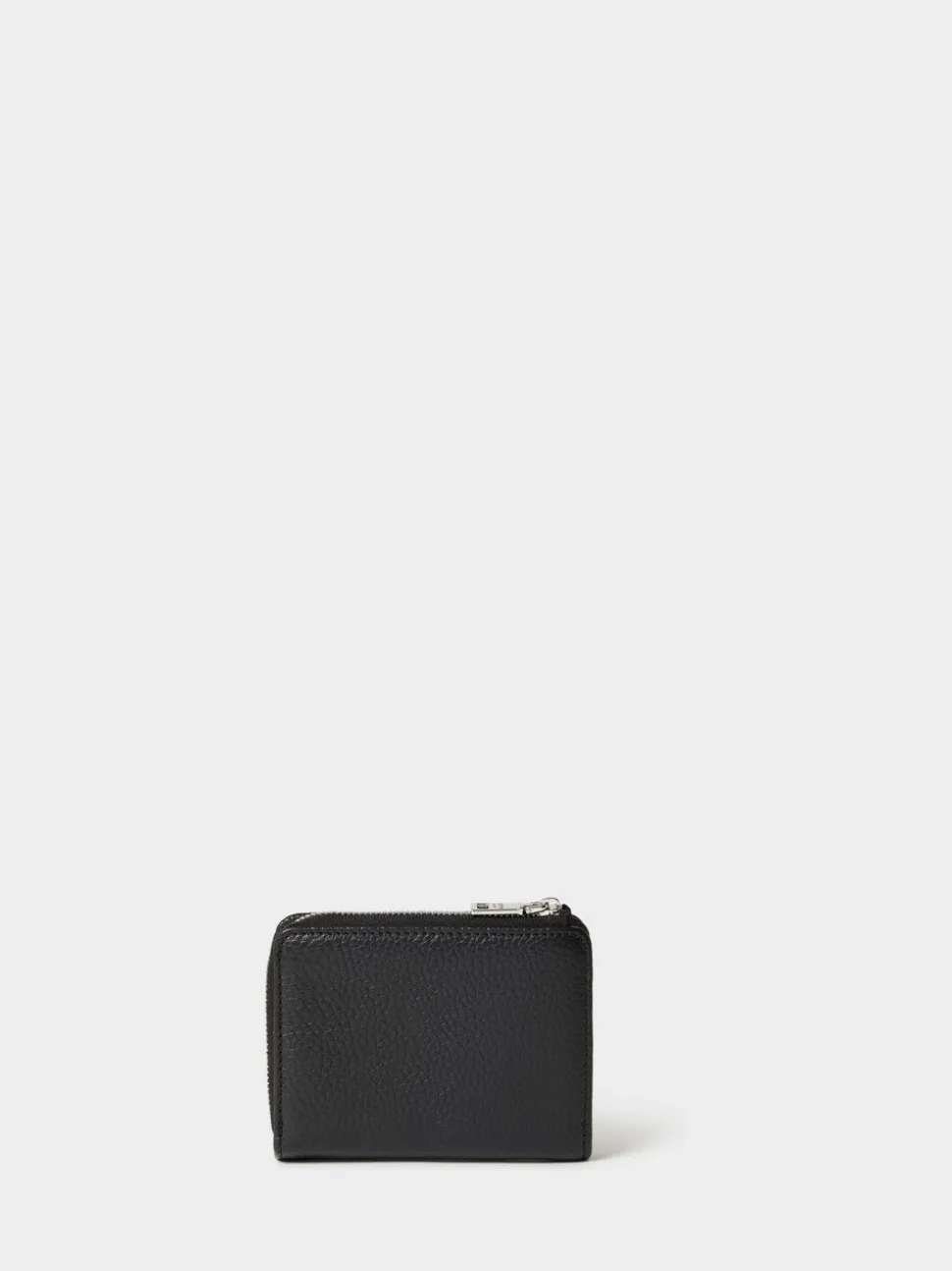 Osprey London Black The Core Medium Leather Zip Matinee Purse