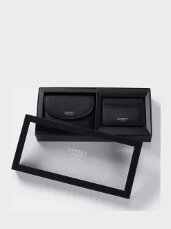 Osprey London Black The Tilly Leather Purse Gift Set