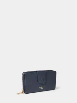 Osprey London Blue The Core Medium Leather Popper Matinee Purse