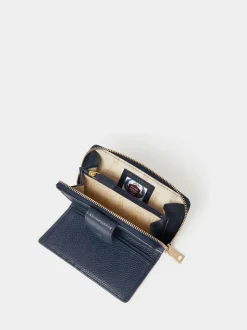 Osprey London Blue The Core Medium Leather Popper Matinee Purse