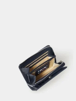 Osprey London Blue The Core Medium Leather Zip Matinee Purse