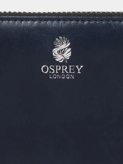 Osprey London Blue The Wentworth Large Leather Zip Around Purse