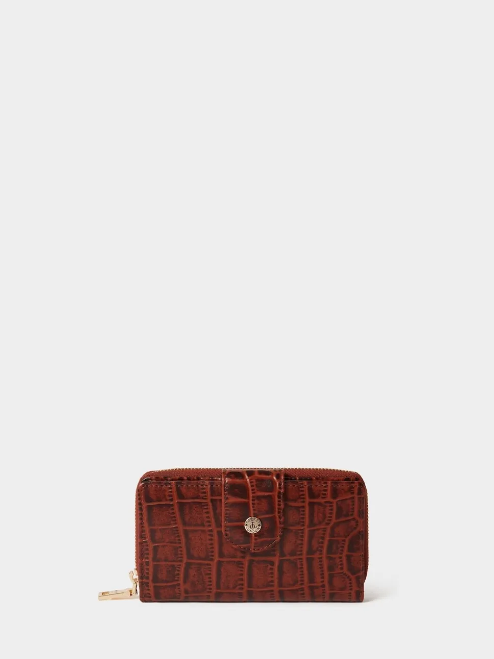 Osprey London Brown The Carla Leather Zip Around Purse