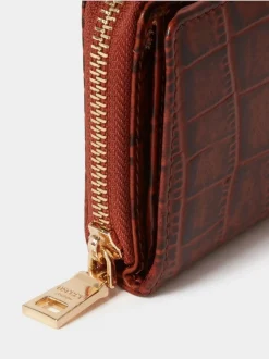 Osprey London Brown The Carla Leather Zip Around Purse