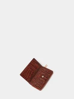 Osprey London Brown The Carla Leather Zip Around Purse
