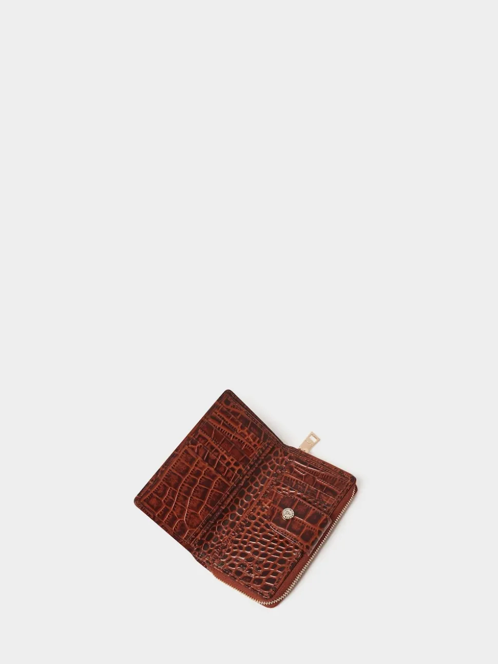 Osprey London Brown The Carla Leather Zip Around Purse