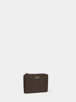 Osprey London Brown The Core Medium Leather Zip Matinee Purse