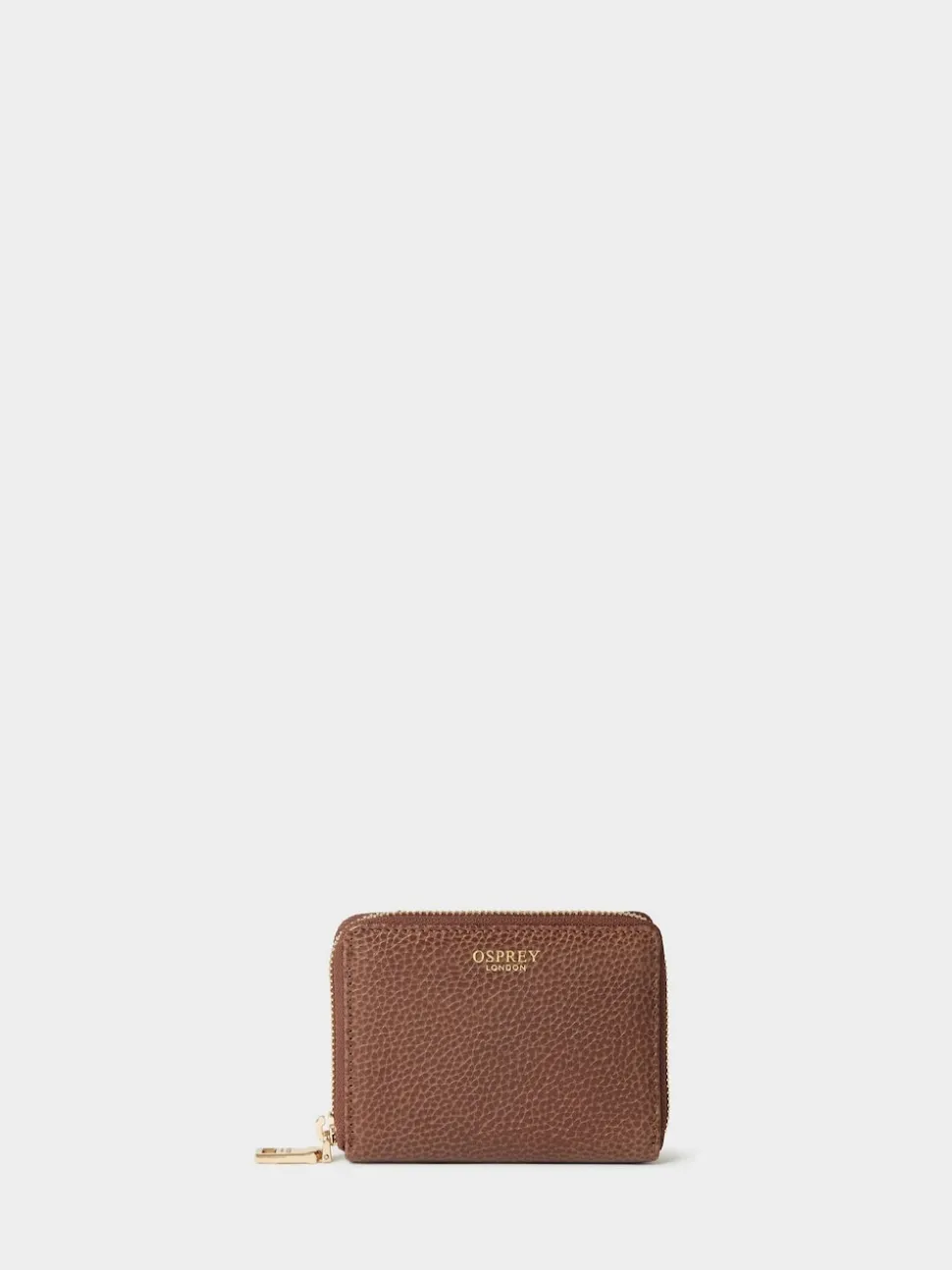 Osprey London Brown The Core Small Leather Zip Around Purse