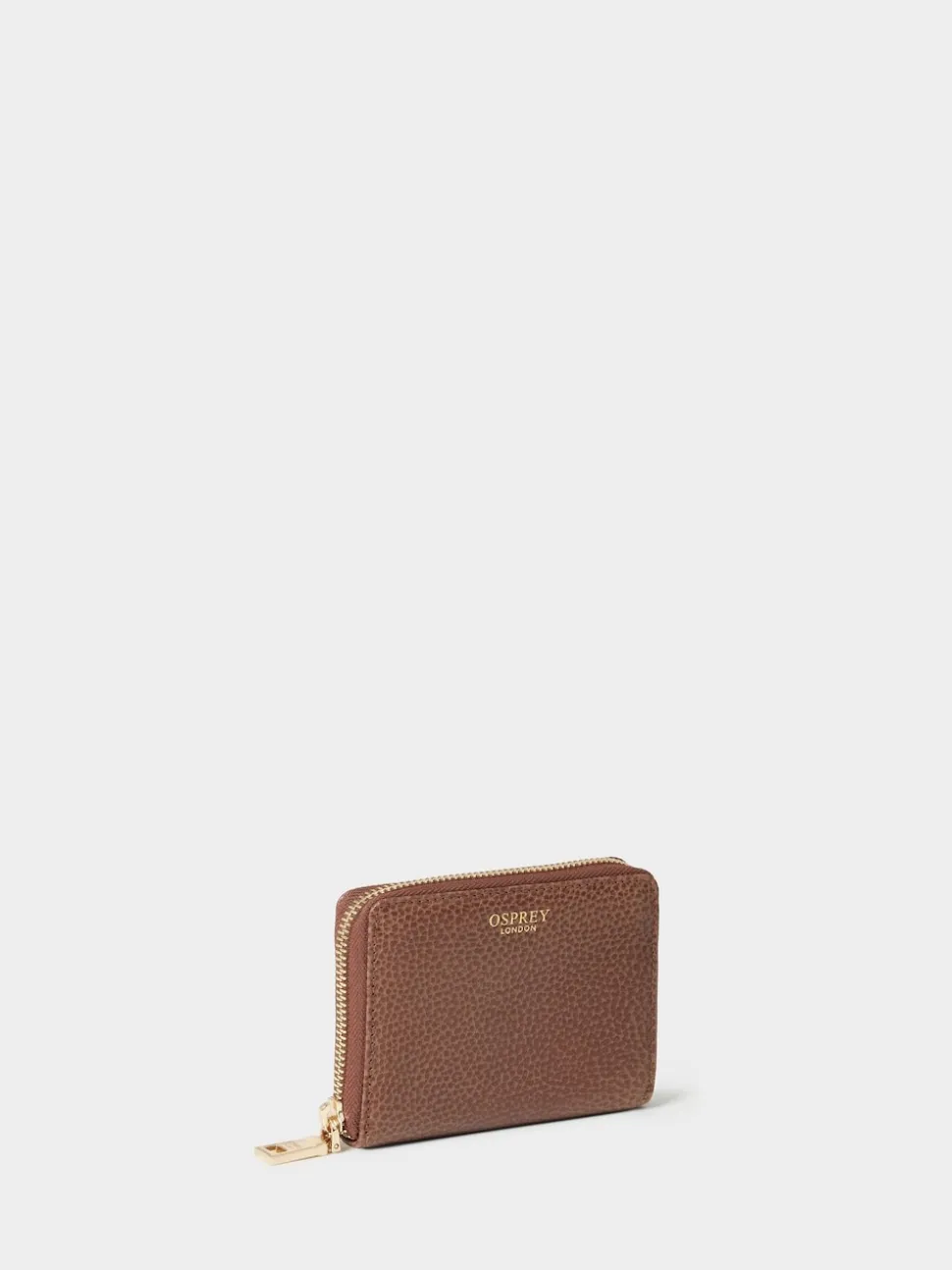 Osprey London Brown The Core Small Leather Zip Around Purse