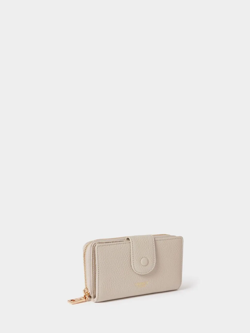 Osprey London Natural The Core Medium Leather Popper Matinee Purse