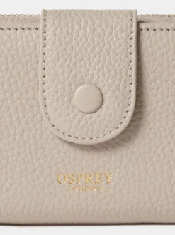 Osprey London Natural The Core Medium Leather Popper Matinee Purse