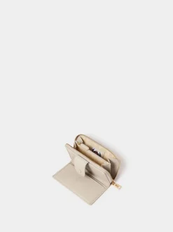 Osprey London Natural The Core Medium Leather Popper Matinee Purse