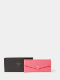 Osprey London Pink The Neptune Leather Purse & Card Holder Set