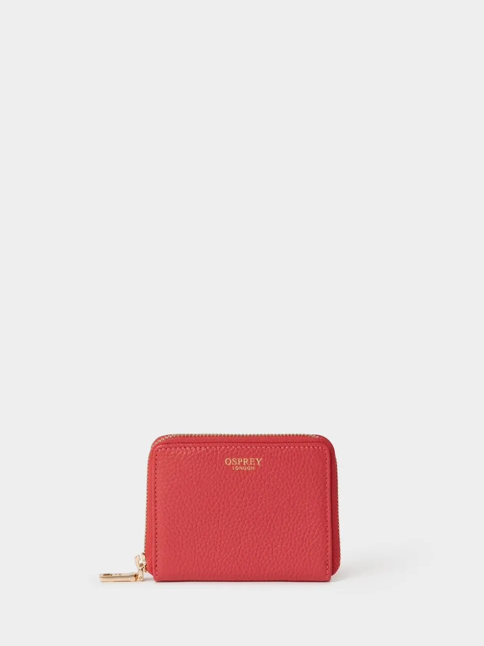 Osprey London Red The Core Small Leather Zip Around Purse