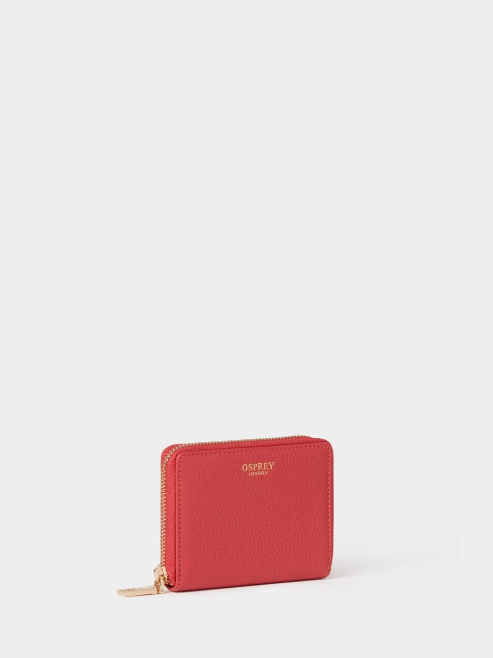 Osprey London Red The Core Small Leather Zip Around Purse