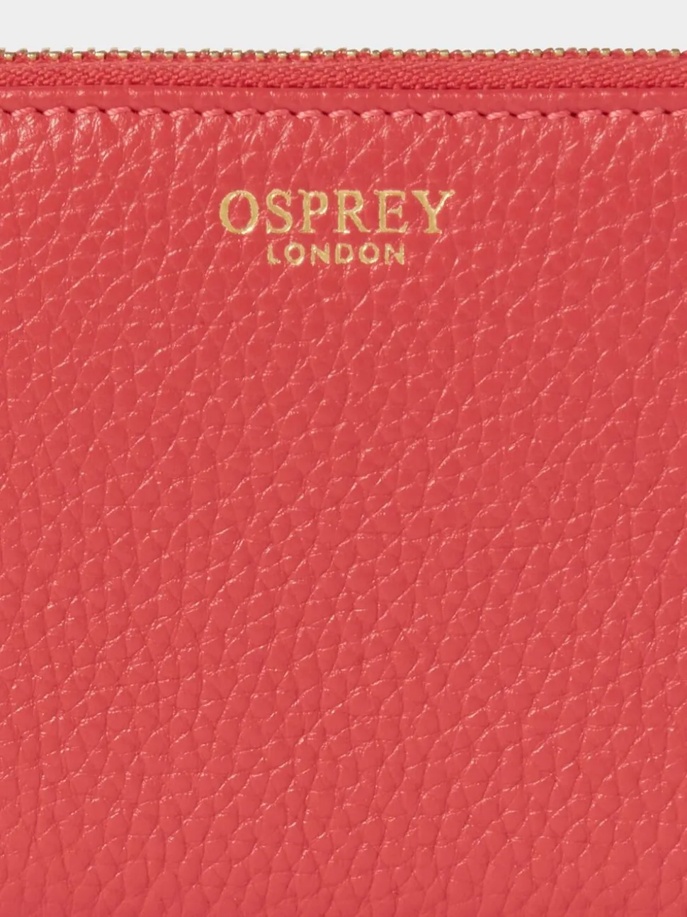 Osprey London Red The Core Small Leather Zip Around Purse