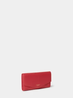 Osprey London Red The Core Medium Leather Matinee Purse