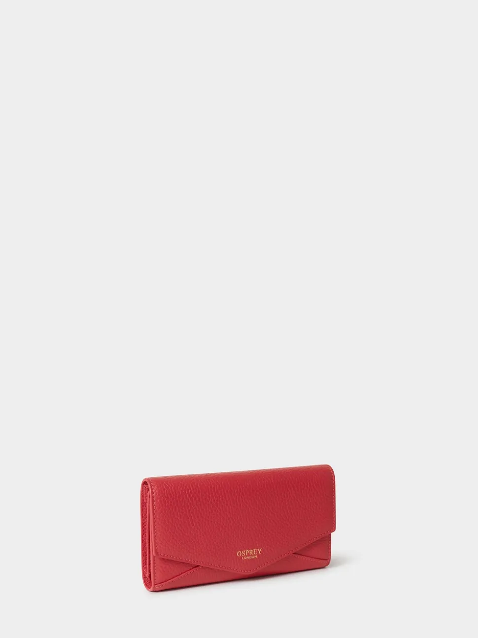 Osprey London Red The Core Medium Leather Matinee Purse