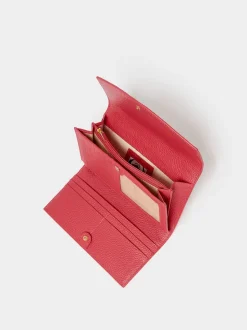 Osprey London Red The Core Medium Leather Matinee Purse