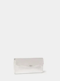 Osprey London Silver The Neptune Leather Purse & Card Holder Set