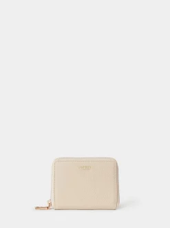 Osprey London White The Core Small Leather Zip Around Purse