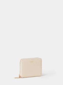Osprey London White The Core Small Leather Zip Around Purse