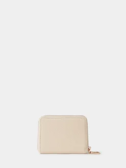 Osprey London White The Core Small Leather Zip Around Purse