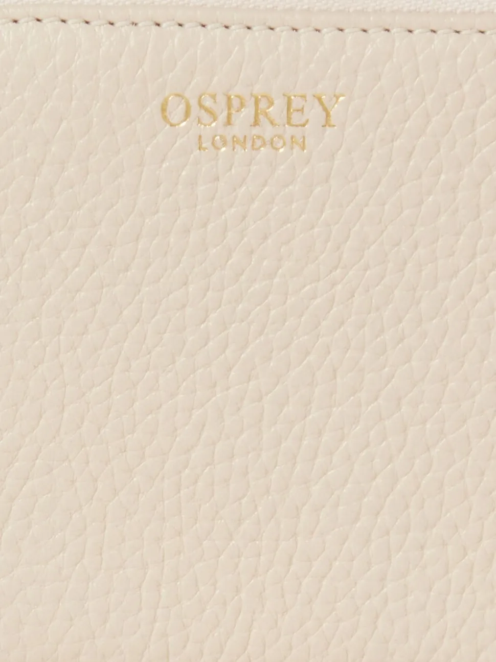 Osprey London White The Core Small Leather Zip Around Purse
