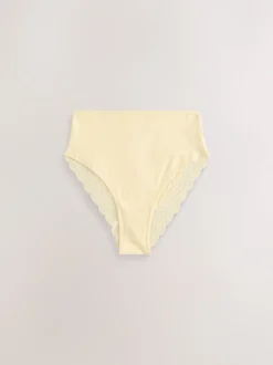 Paisley High Rise High Leg Cotton Lace Knickers 4 Pack