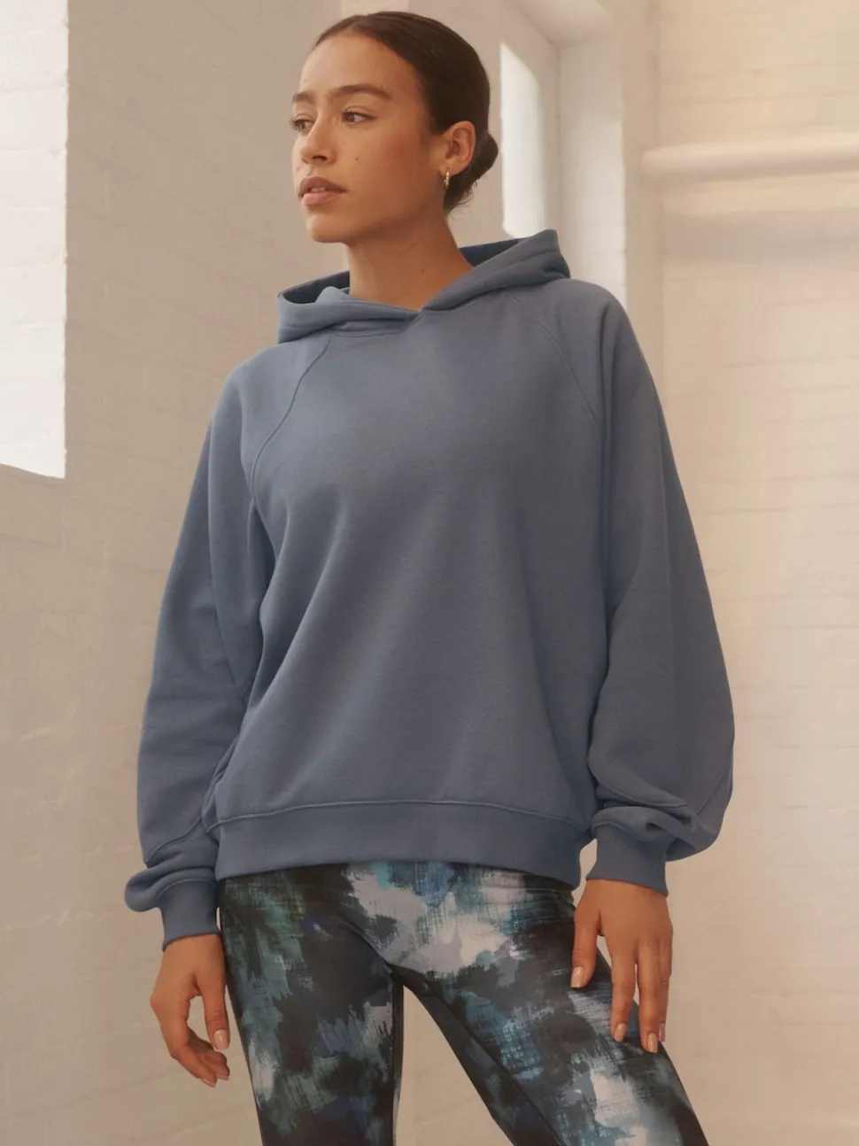 Pale Blue Relaxed Fit Heavyweight Regular Length Hoodie