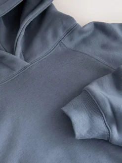 Pale Blue Relaxed Fit Heavyweight Regular Length Hoodie
