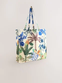 Parrot Print Shopper Bag