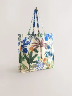 Parrot Print Shopper Bag