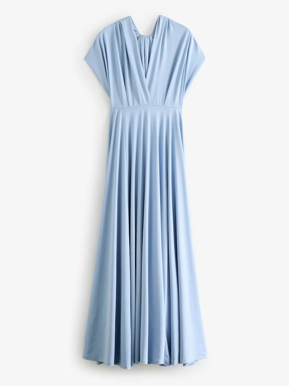 Pastel Blue Jersey Multiway Wedding Guest Bridesmaid Maxi Dress