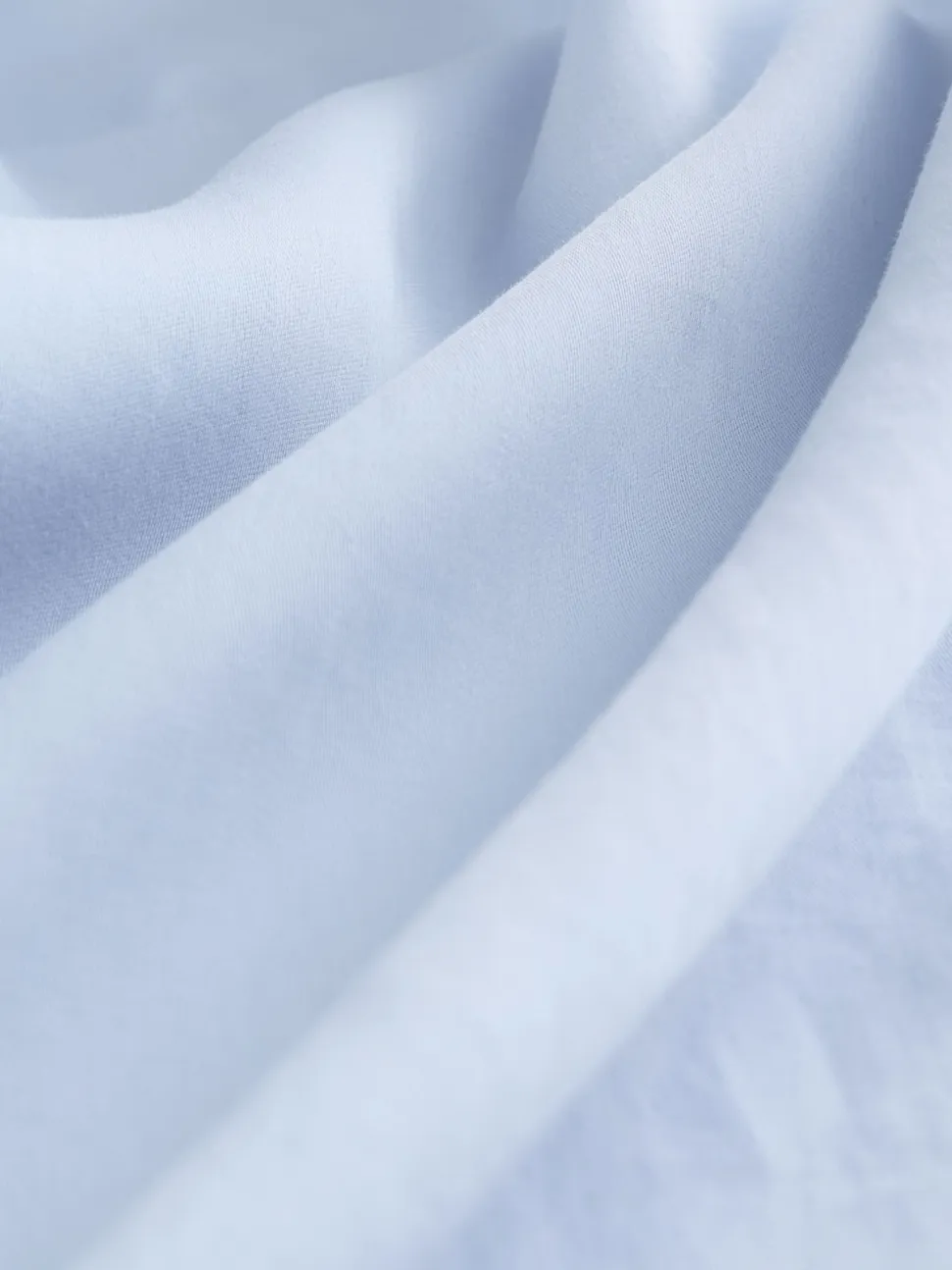 Pastel Blue Soft Revere Collar Long Sleeve Shirt