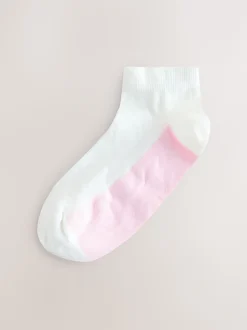 Pastel Marl Footbed Trainer Socks 4 Pack