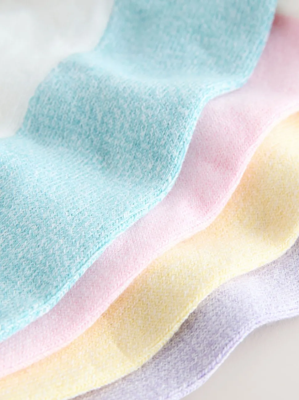 Pastel Marl Footbed Trainer Socks 4 Pack