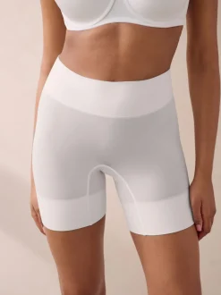 Pastel Rose Nude / White Seamless Smoothing Anti-Chafe Shorts 2 Pack
