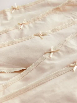 Pastel Rose Nude Bikini Cotton Rich Knickers 5 Pack